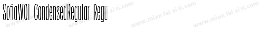 SofiaW01 CondensedRegular Regular字体转换